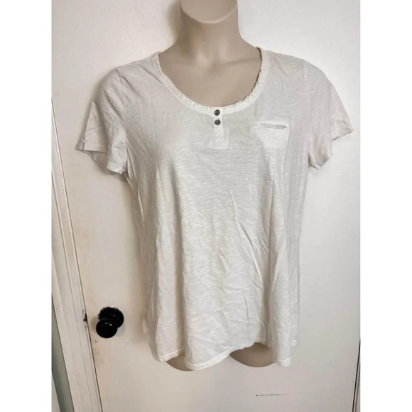 j jill womens white t-shirt size large #0777 - Picture 1 of 8